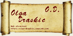 Olga Draškić vizit kartica